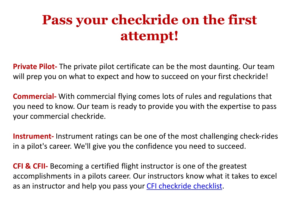 PPT - Commercial Pilot Checkride Prep PowerPoint Presentation, Free ...