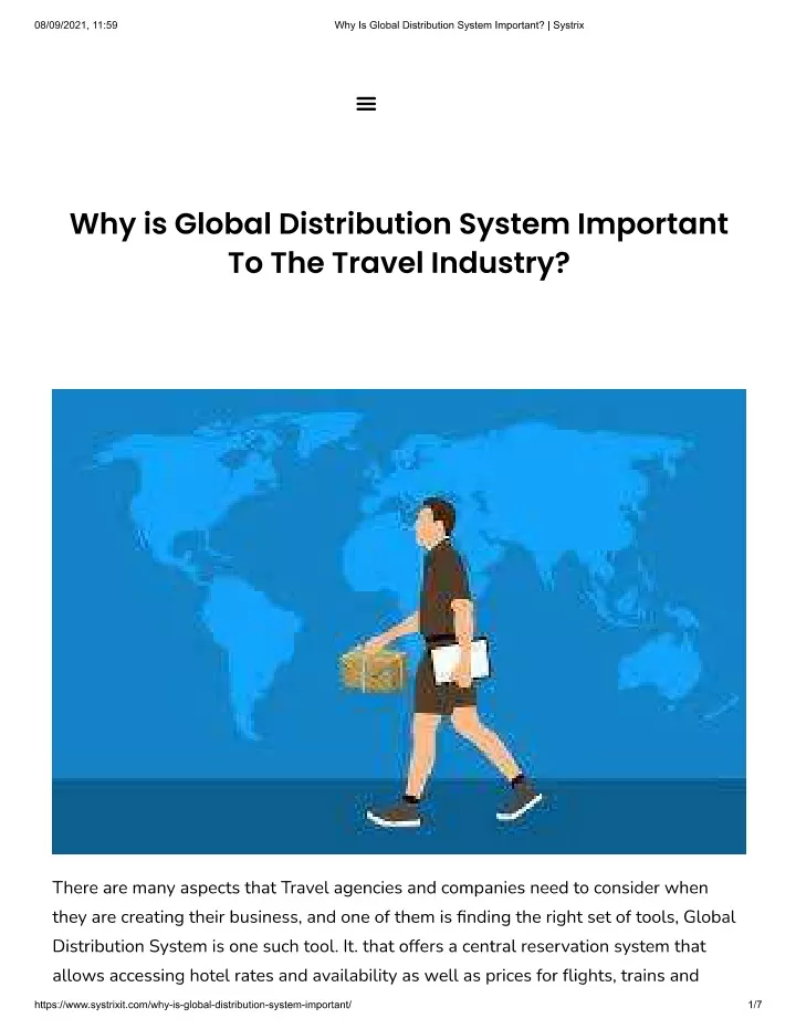 global distribution system in tourism and hospitality industry