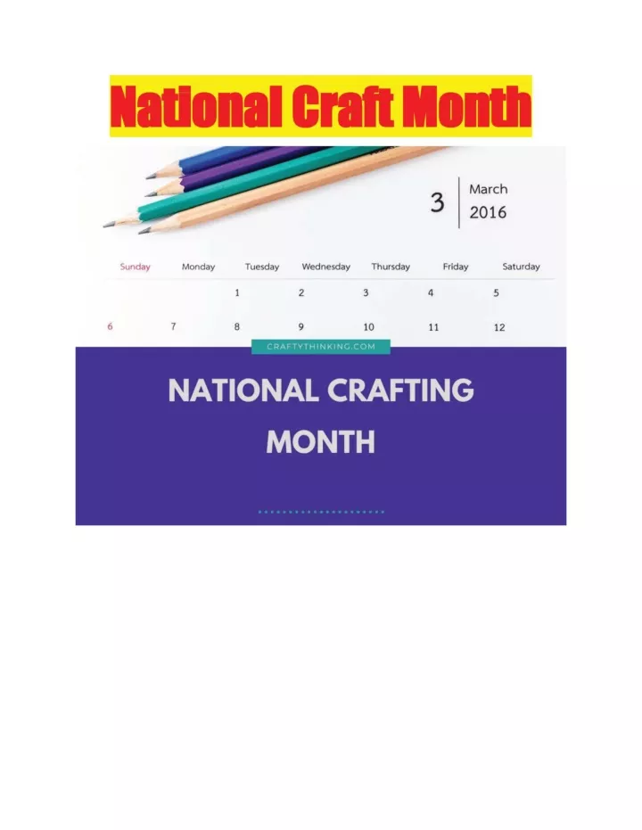 PPT National Craft Month PowerPoint Presentation, free download ID