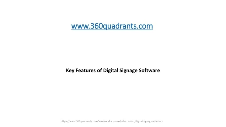 PPT - Key Features of Digital Signage Software PowerPoint Presentation ...