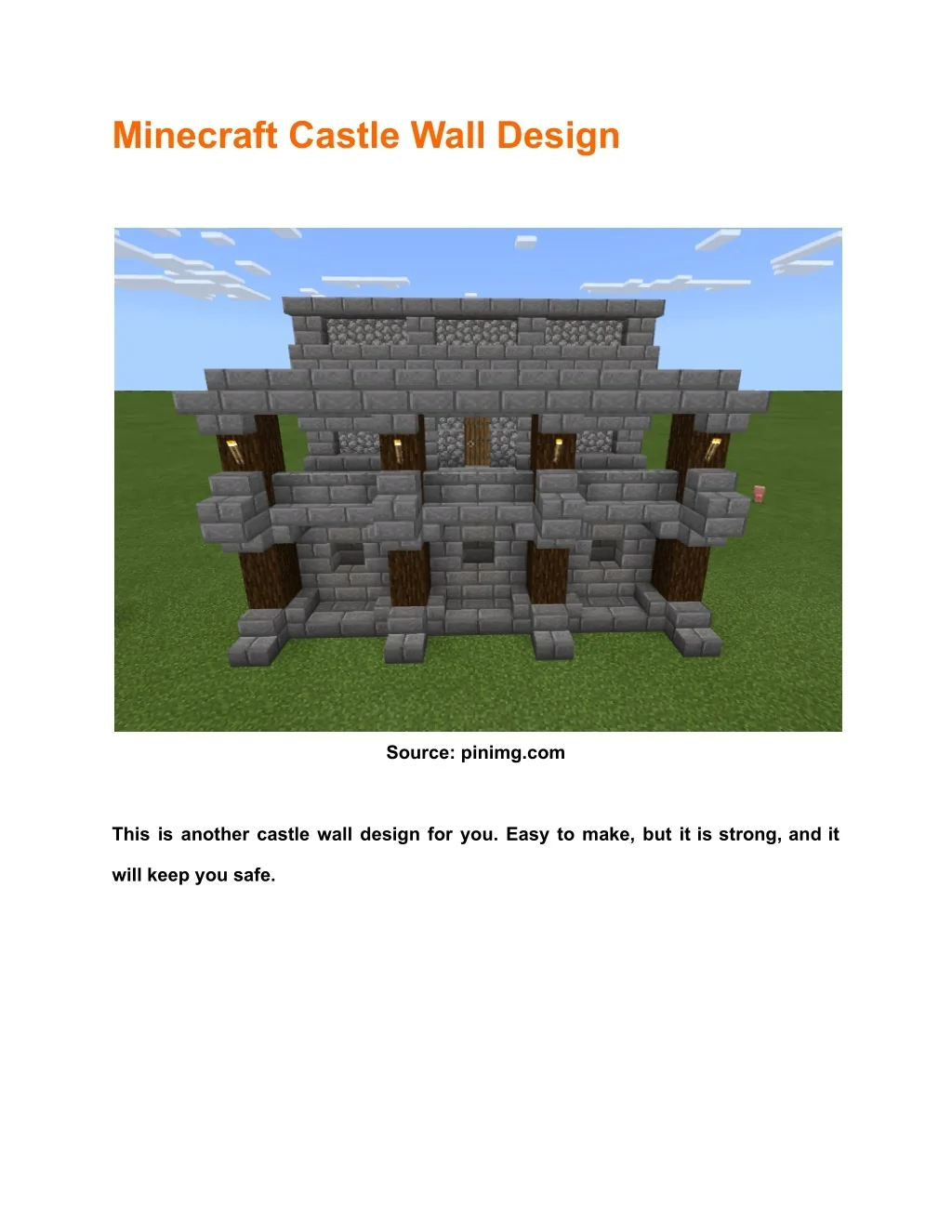 Minecraft Rampart Design PPT - 21 Brilliant Minecraft wall Designs Inspirations to Build Your ...