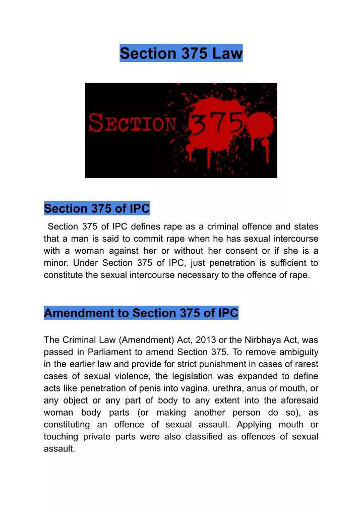 PPT - Section 375 Law.docx PowerPoint Presentation, free download - ID ...