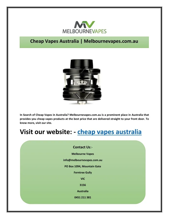 PPT Cheap Vapes Australia PowerPoint