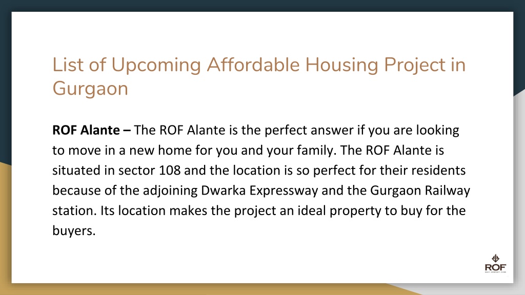 PPT - Upcoming Affordable Housing Project In Gurgaon PowerPoint ...