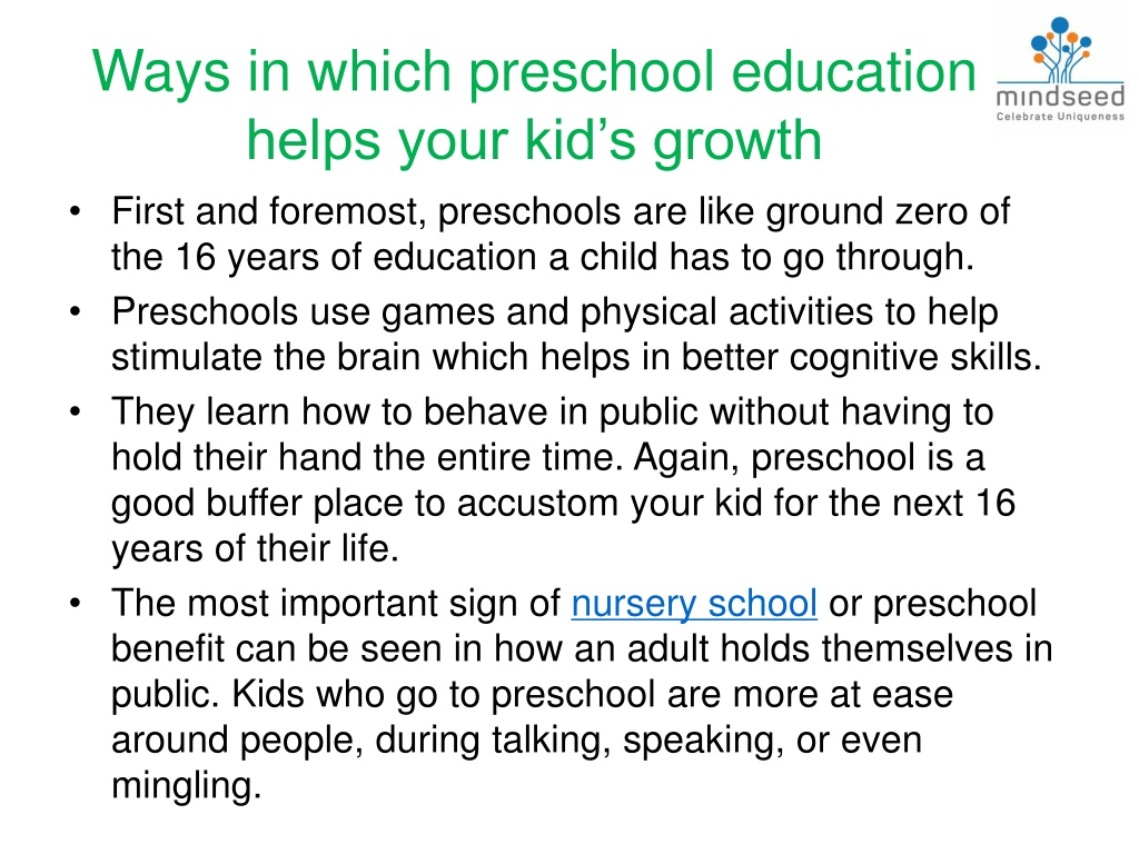 PPT - How Can Preschool Help Your Child Develop? PowerPoint ...