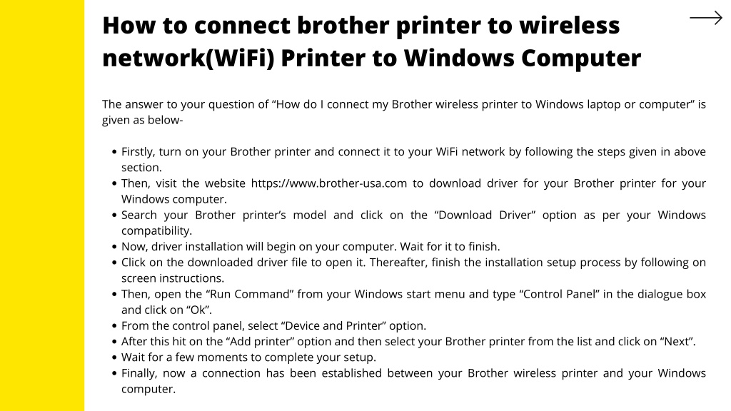 PPT How to connect brother printer to wireless network PowerPoint