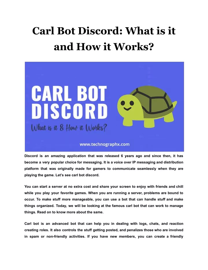 PPT - Carl Bot Discord: What is it and How it Works? PowerPoint