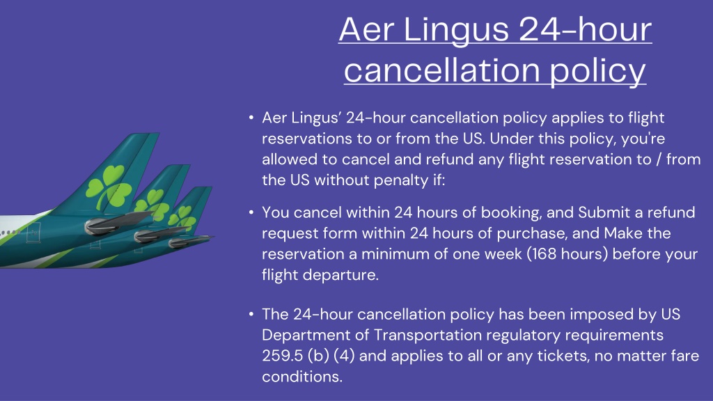 aer lingus cancel within 24 hours