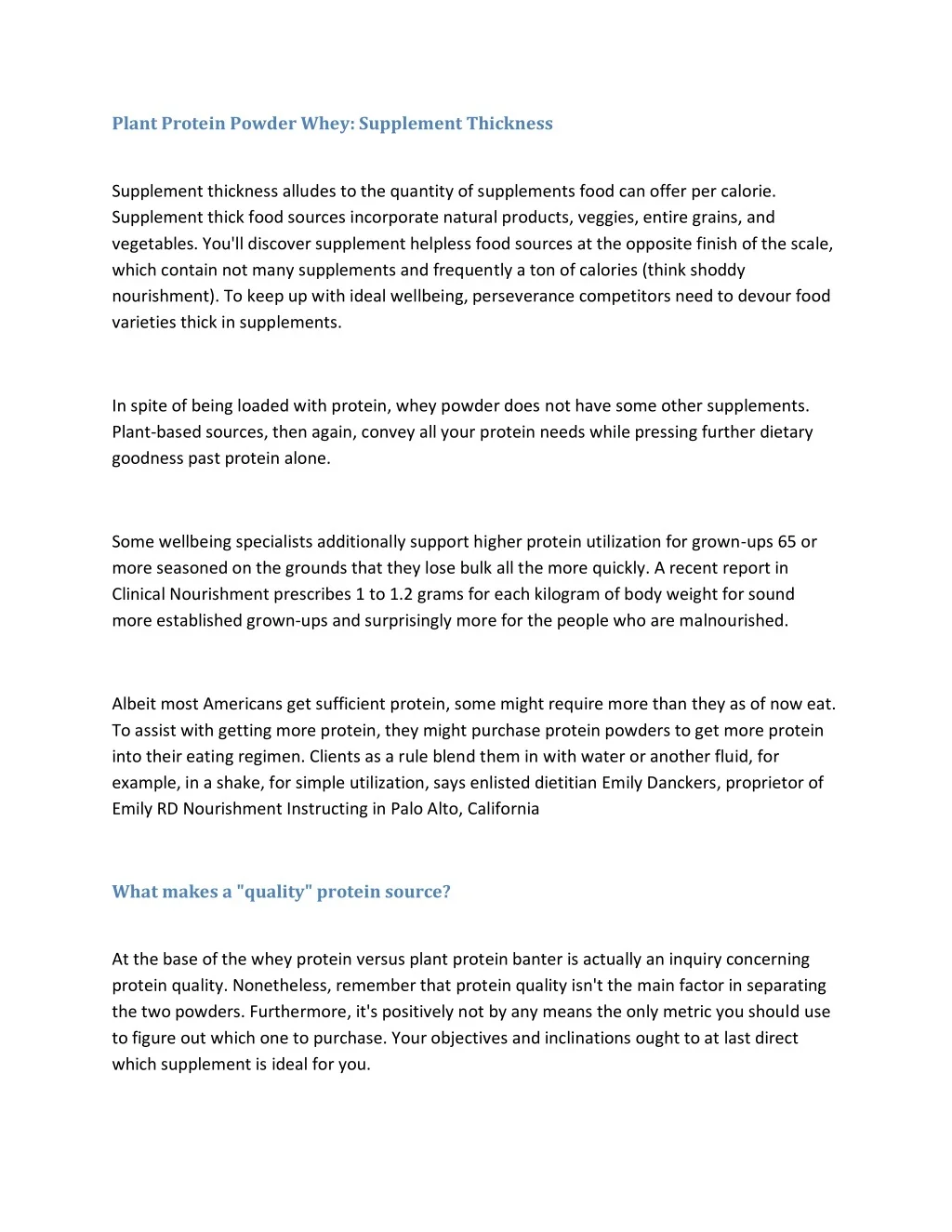 PPT - What are the Benefits and Risks of whey Plant Protein Powder ...
