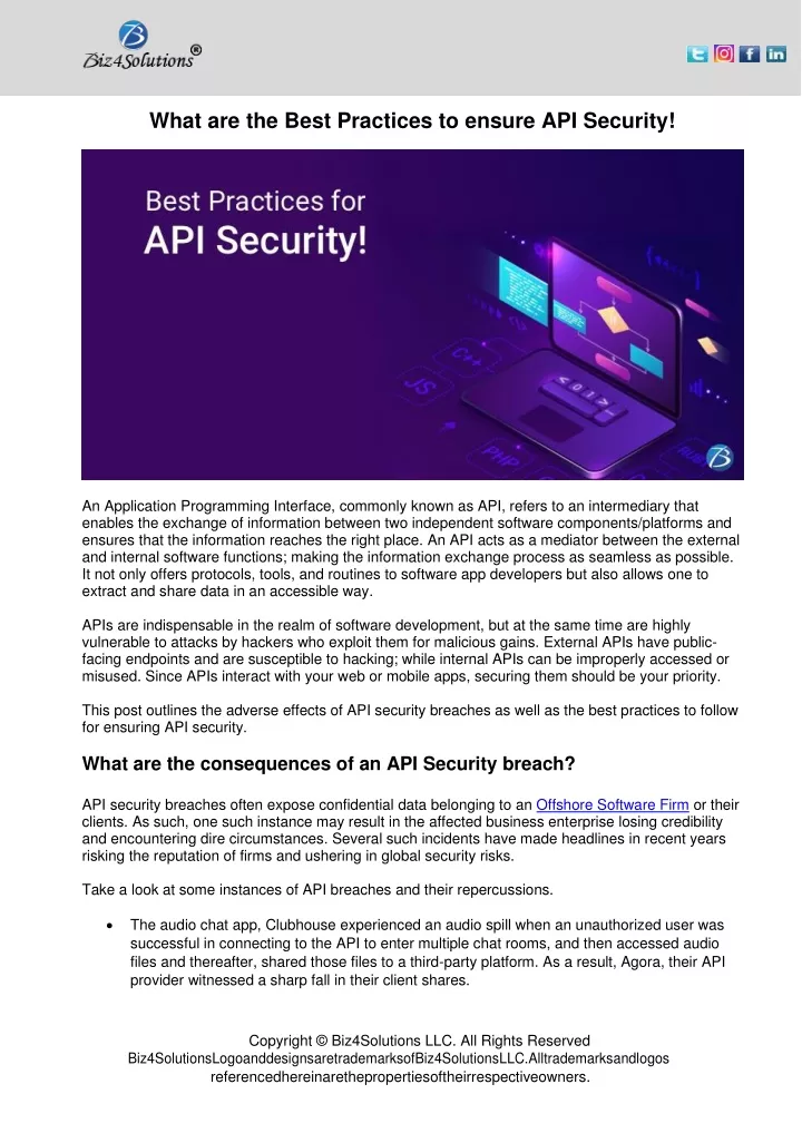 PPT - What Are The Best Practices To Ensure API Security PowerPoint ...