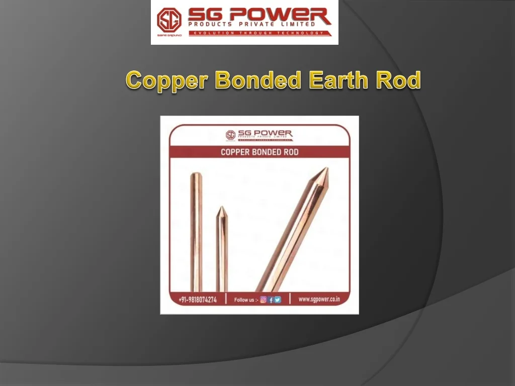 PPT SG Earthing Electrode Copper Bonded Earth Rod PowerPoint