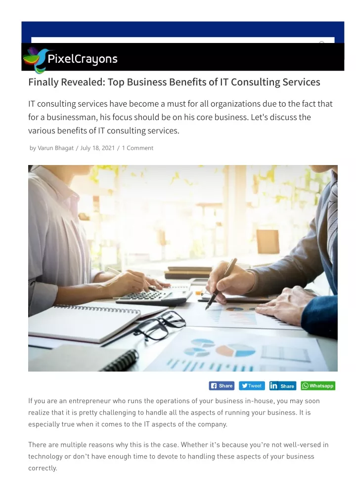 PPT - Finally Revealed: Top Business Benefits Of IT Consulting Services ...