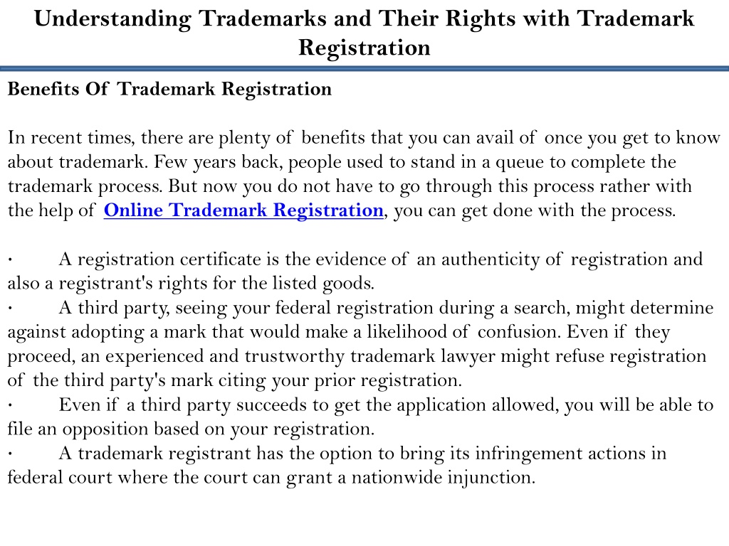 PPT - Understanding Trademarks and Their Rights with Trademark ...