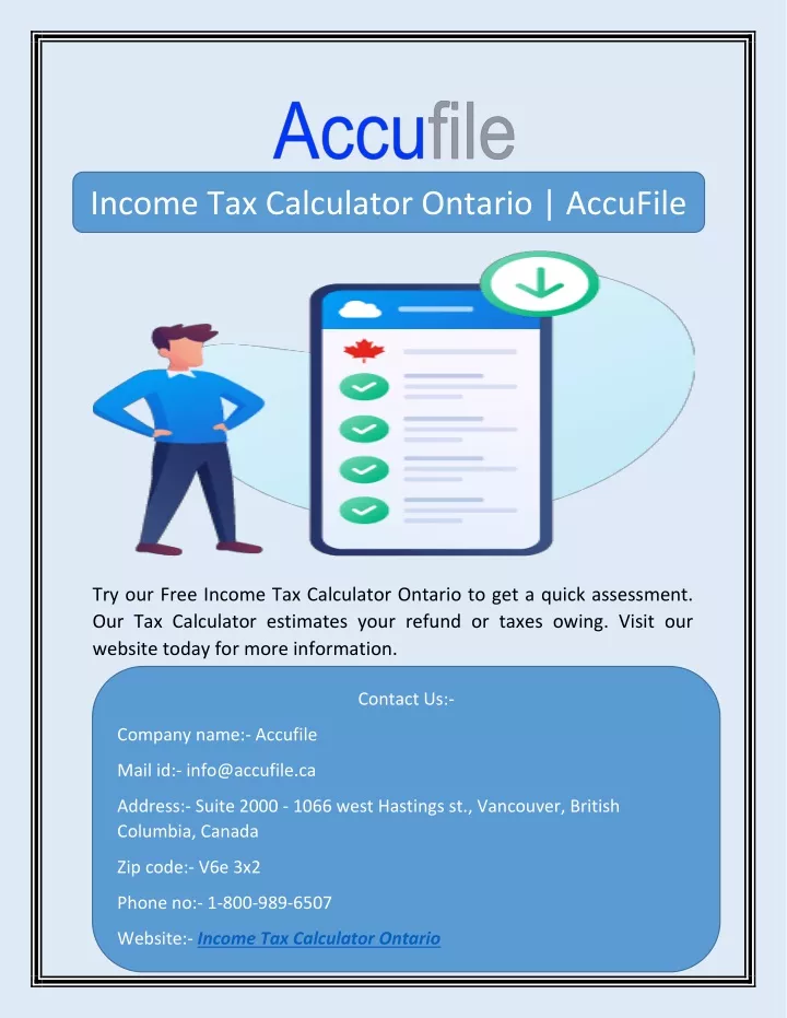 PPT Tax Calculator Ontario 01 PowerPoint Presentation, free