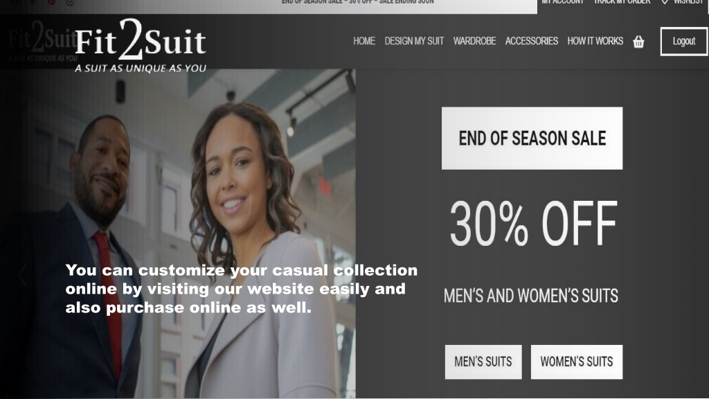 Ppt design your own suit online at fit2suit powerpoint presentation