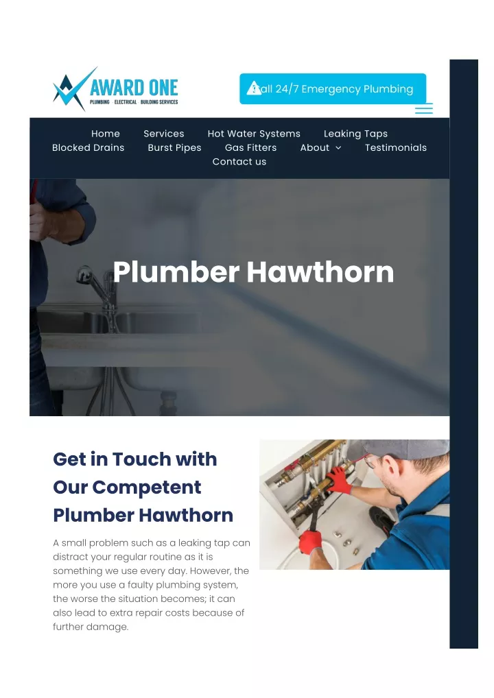 Ppt Plumber Hawthorn Powerpoint Presentation Free Download Id 10845601