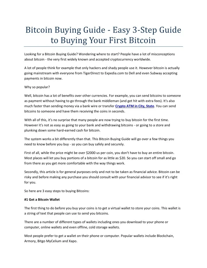 PPT - Bitcoin Buying Guide PowerPoint Presentation, free download - ID ...