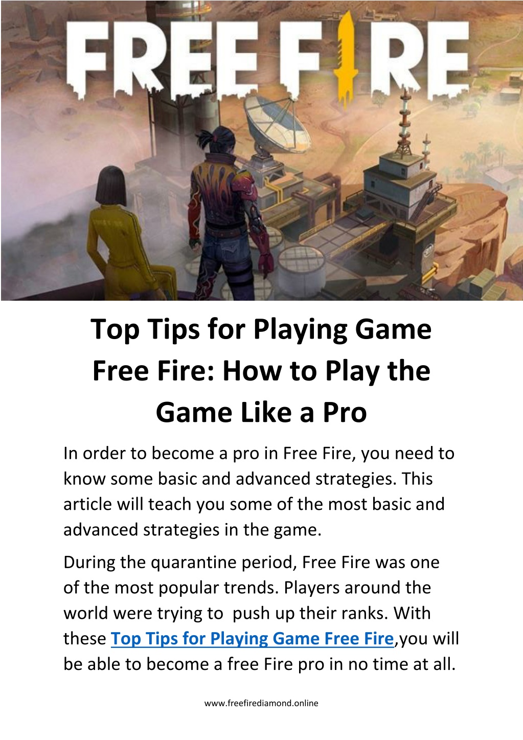 Free Fire Pro Tips: Best Tips And Tricks To Play Free Fire Like A Pro  Player : r/freefire