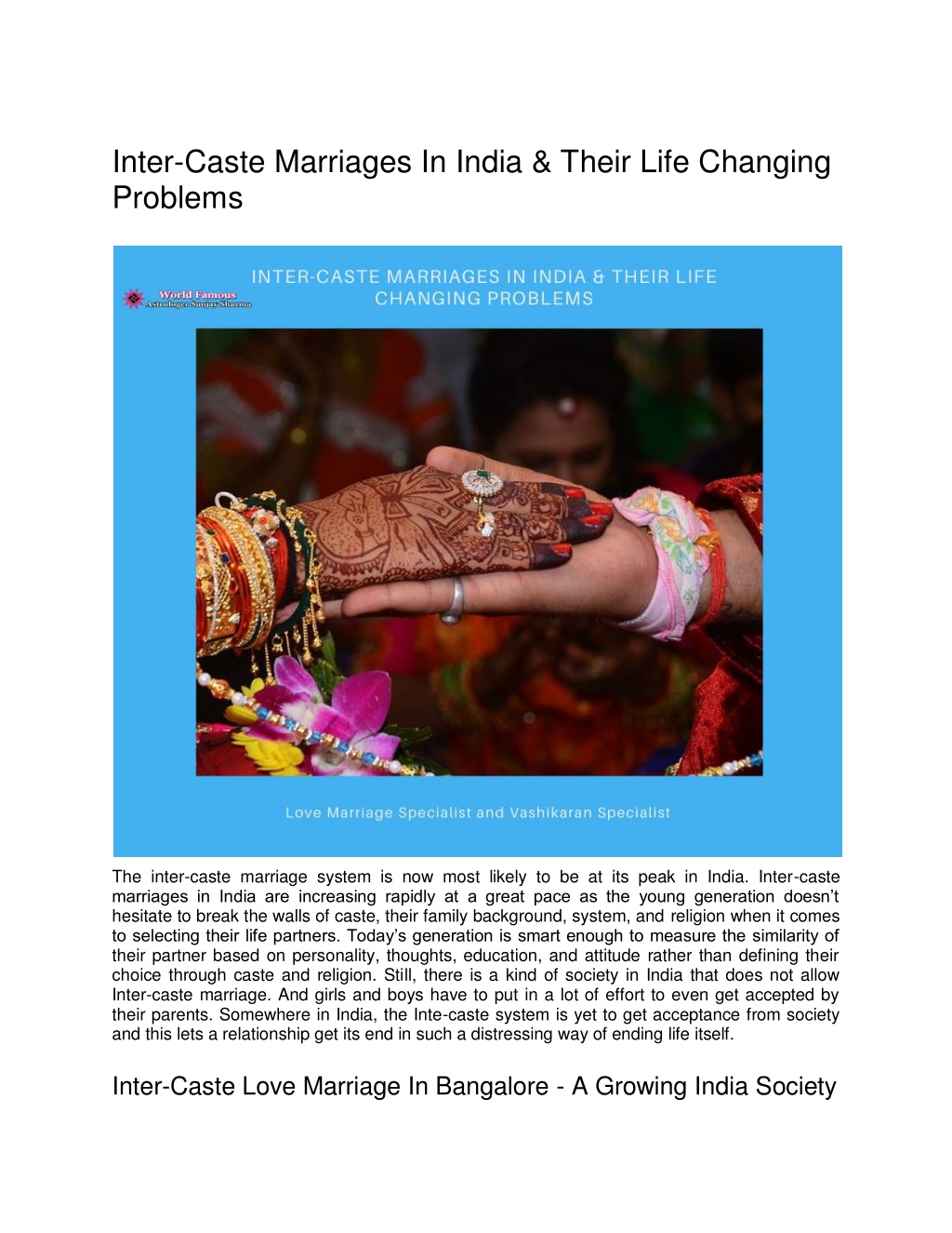 research on inter caste marriage