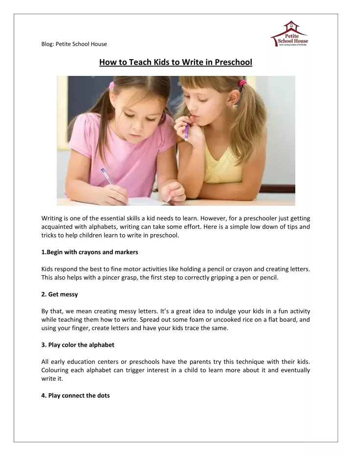 blog petite school house how to teach kids n.