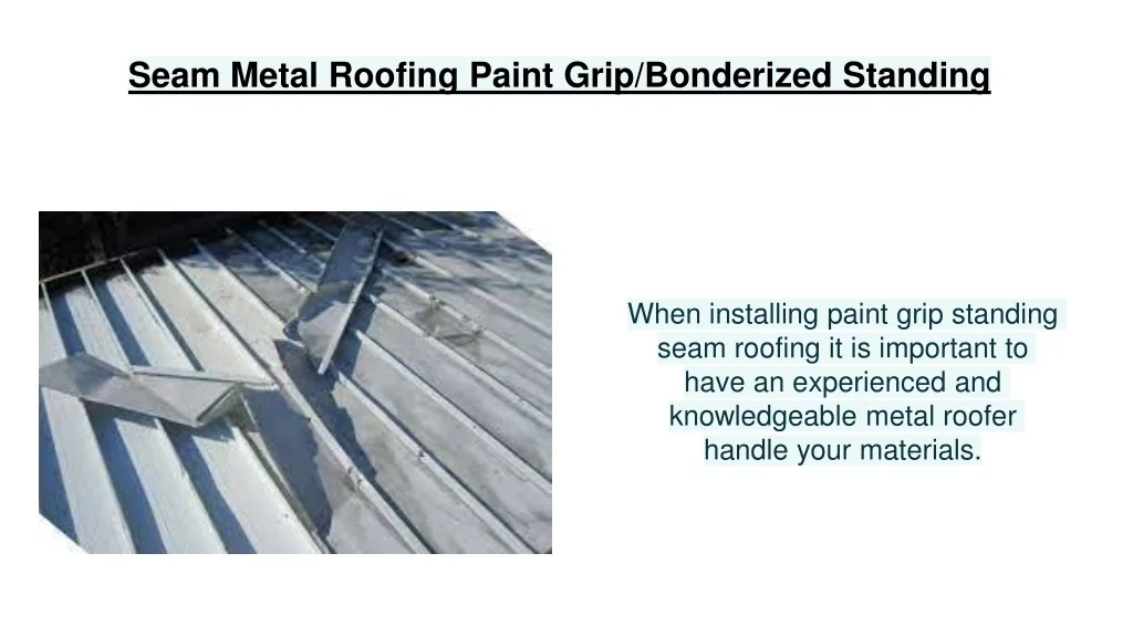 PPT Investment Grade Metal Roofing Systems Gravity Metal Roofing