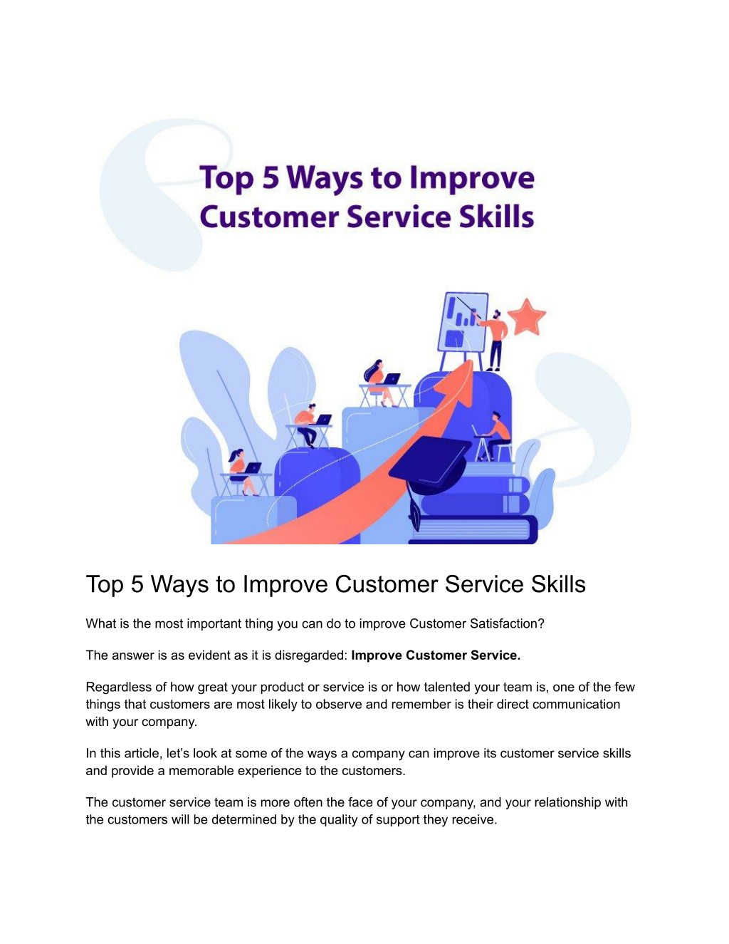 Ppt Top 5 Ways To Improve Customer Service Skills Powerpoint