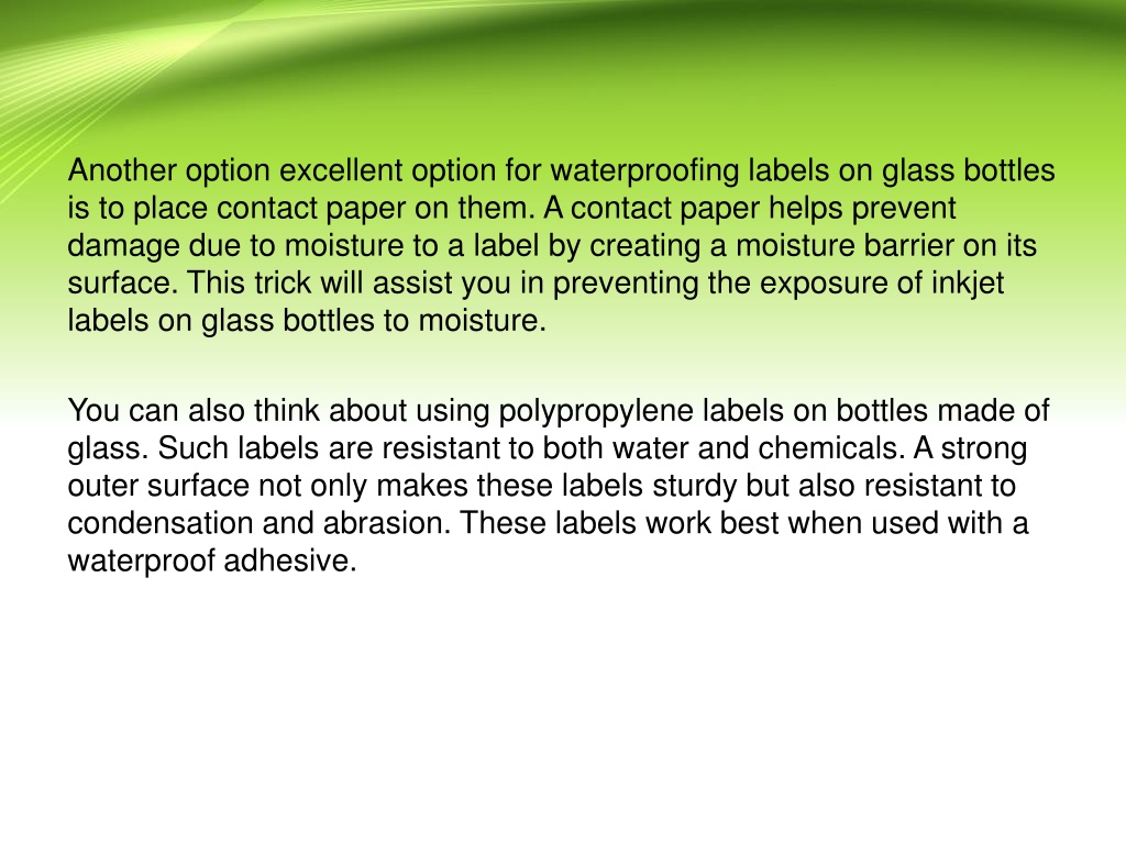 ppt-how-to-preserve-labels-on-glass-bottles-powerpoint-presentation