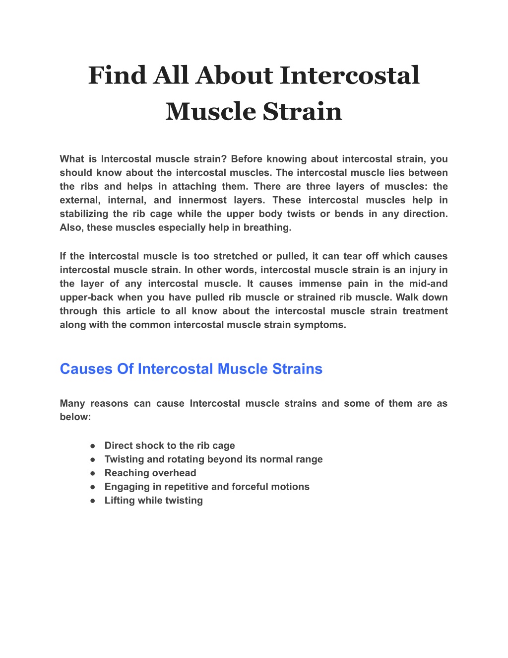 Ppt Find All About Intercostal Muscle Strain Powerpoint Presentation