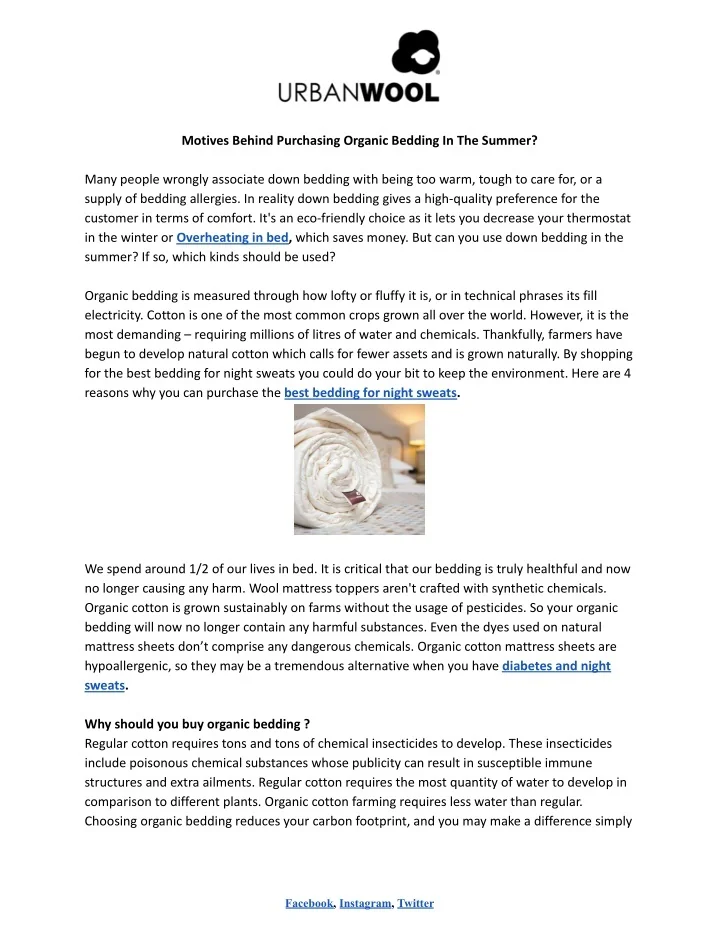 PPT Best Bedding For Night Sweats.docx PowerPoint Presentation, free
