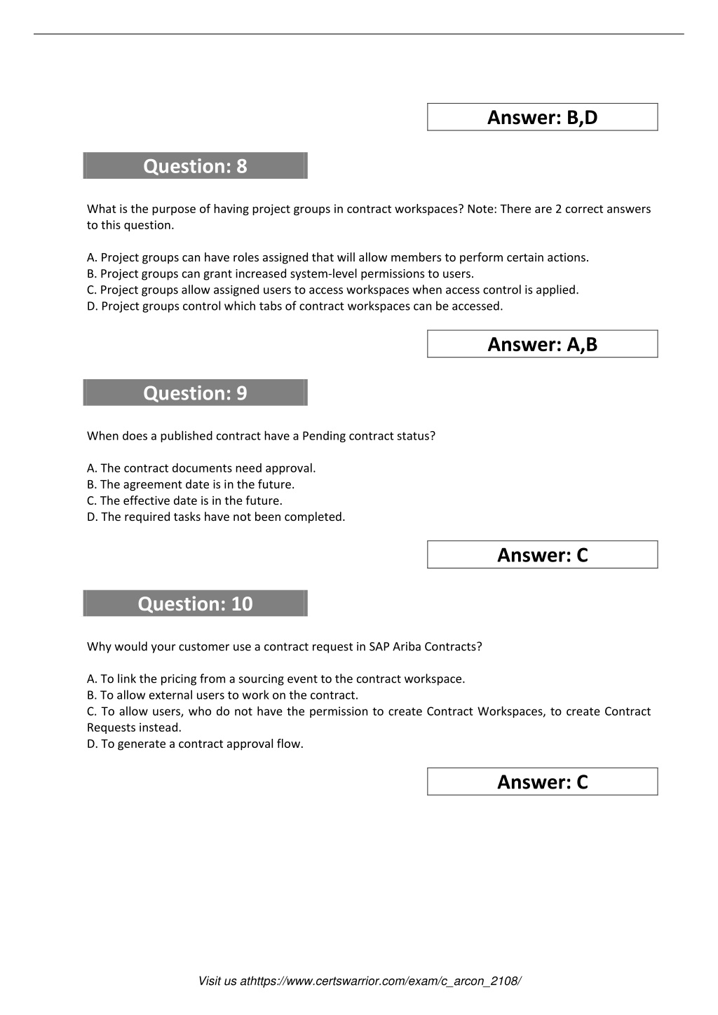 C_ARCON_2302 Valid Test Blueprint