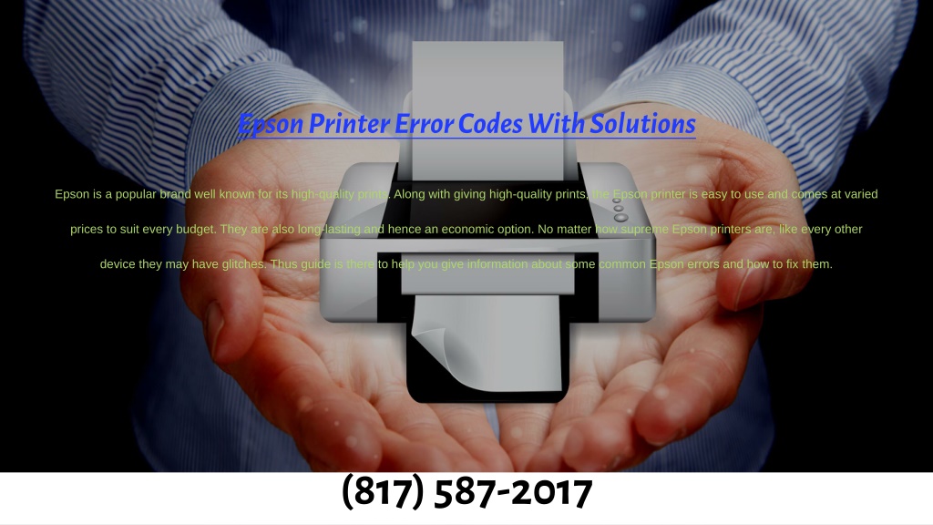 Ppt Epson Printer Error Codes With Solutions Powerpoint Presentation Id10857698 1082