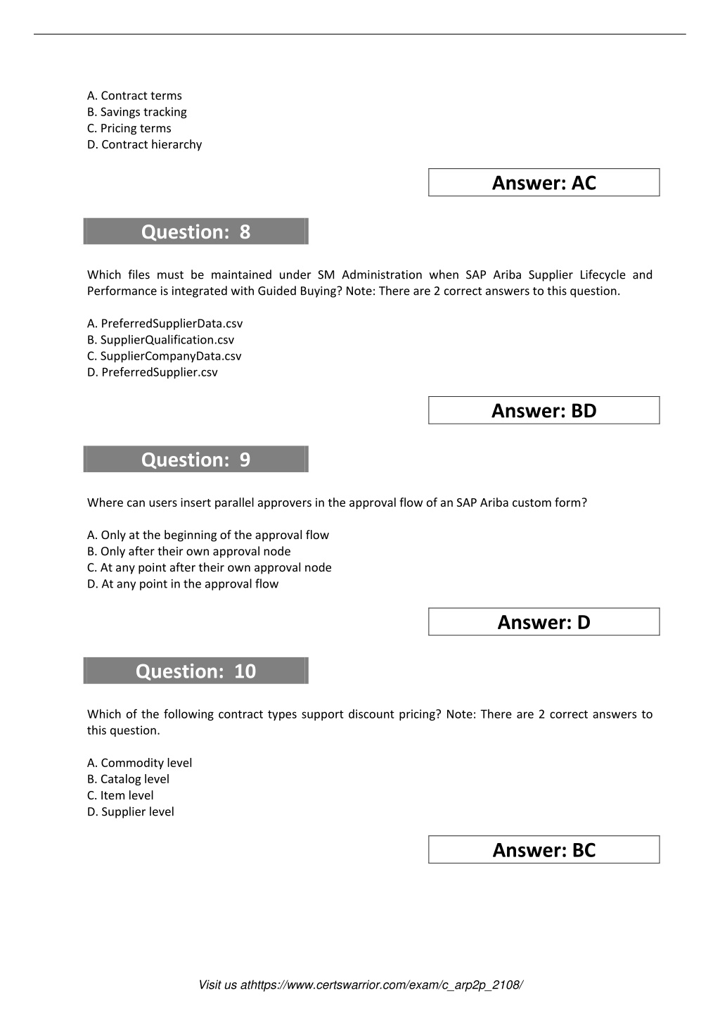 Latest C-ARP2P-2108 Exam Question