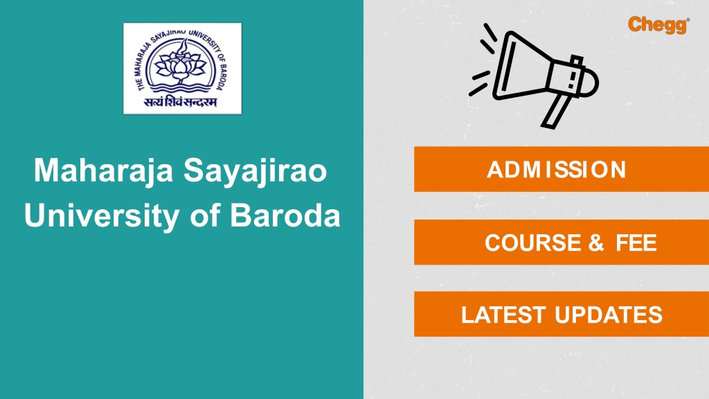 PPT - Maharaja Sayajirao University Of Baroda — [MSU], Vadodara ...