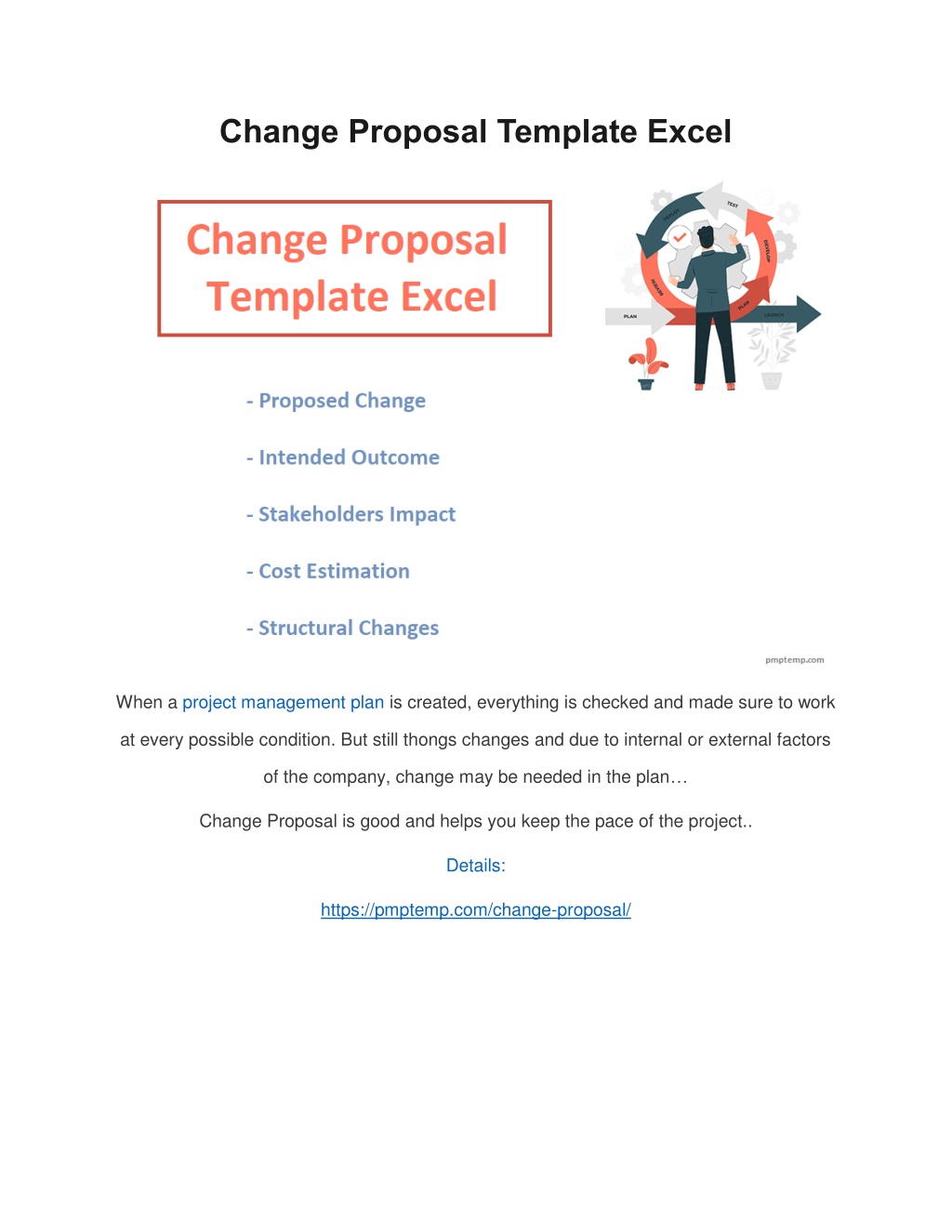 PPT Change Proposal Template Excel PowerPoint Presentation, free