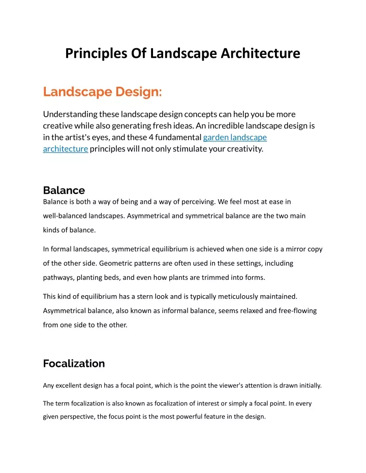 PPT - Principles Of Landscape Architecture - Masara PowerPoint ...