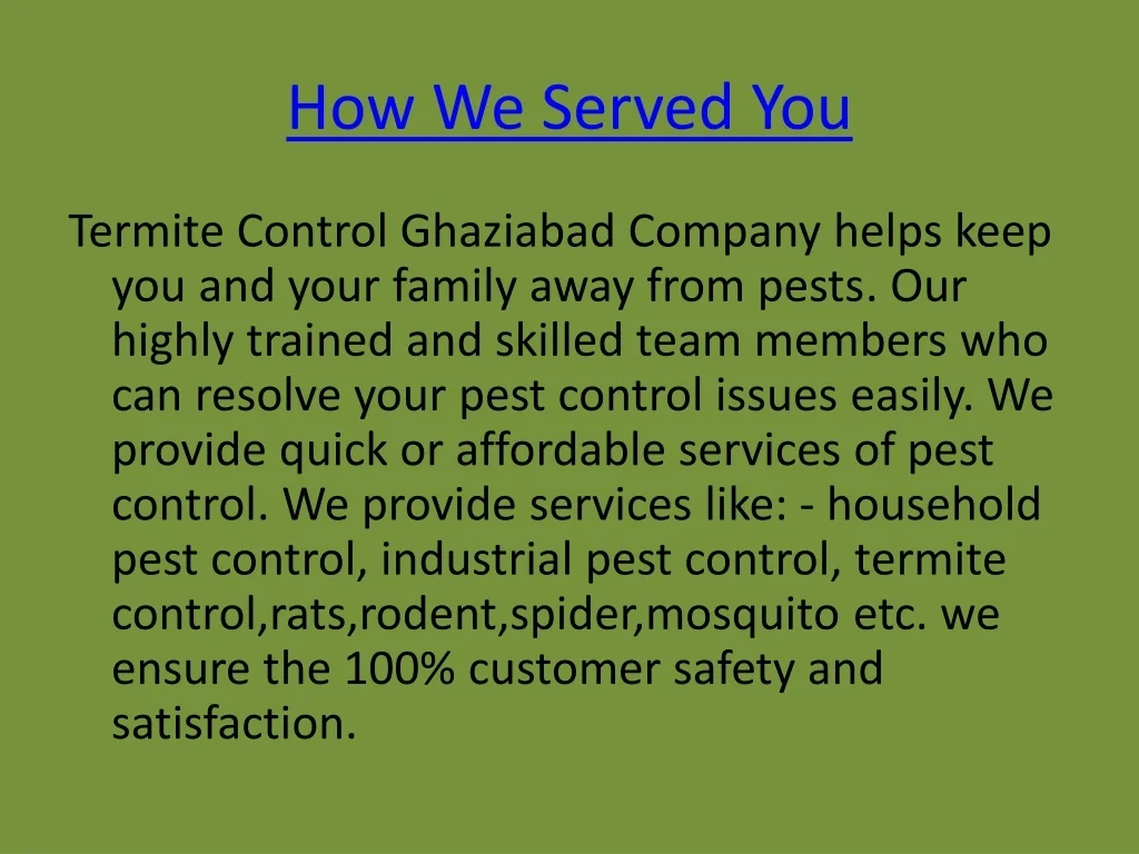 PPT Termite Control Ghaziabad PowerPoint Presentation, free download