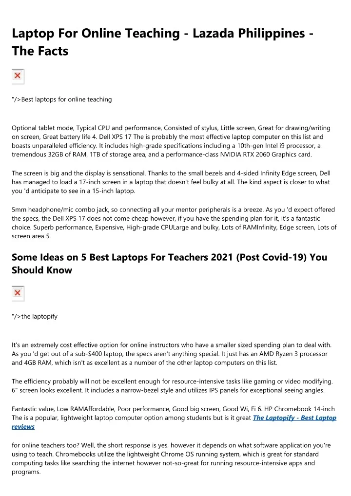 PPT What's Holding Back the Best laptops for online teaching Industry
