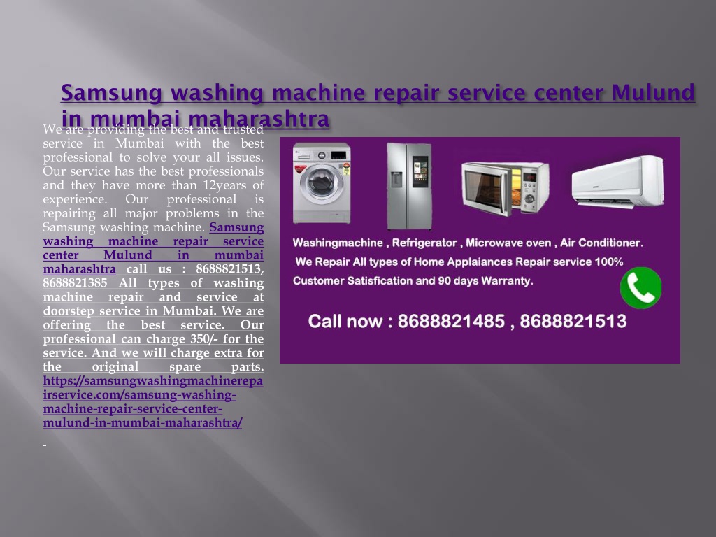 Samsung Washing Machine Repair In Mumbai PPT - Samsung Refrigerator Service Center Marine Lines PowerPoint