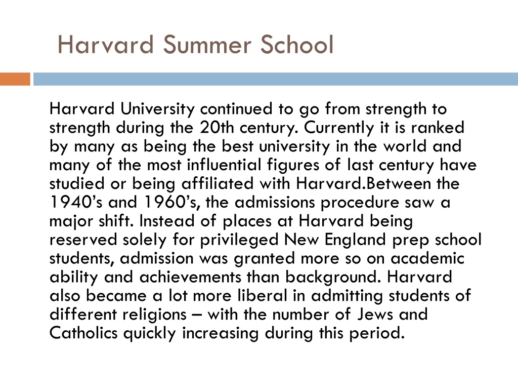 PPT Harvard Summer School PowerPoint Presentation, free download ID