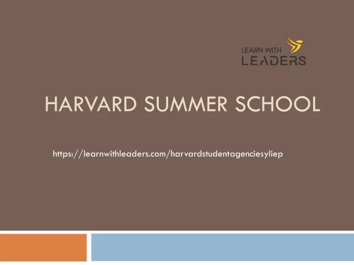 PPT Harvard Summer School PowerPoint Presentation, free download ID