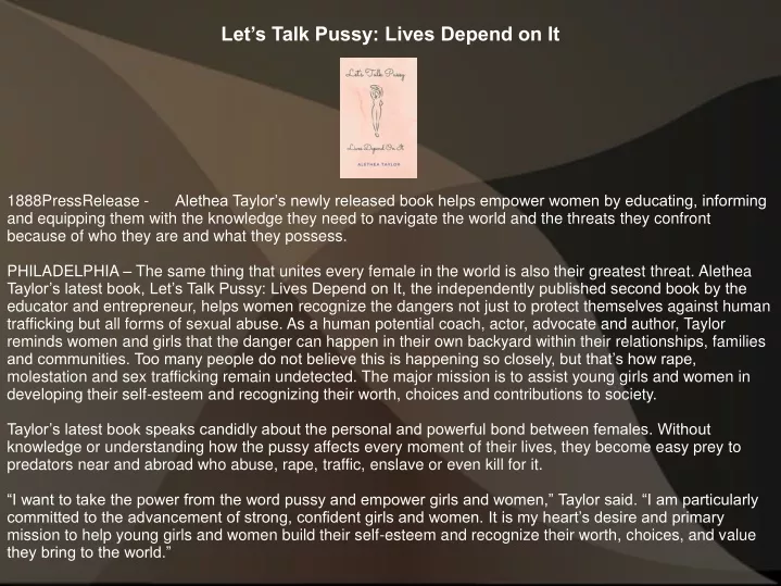 let s talk pussy lives depend on it n.