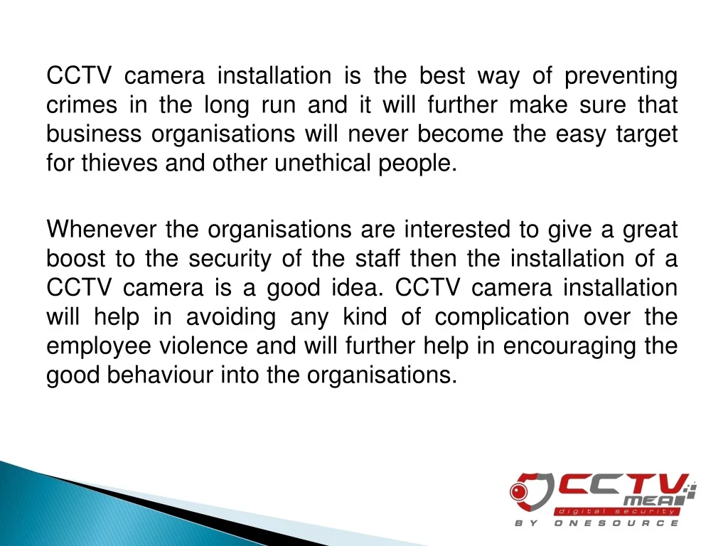 PPT - Why Every Business Organisation Plan Their Investments For CCTV ...
