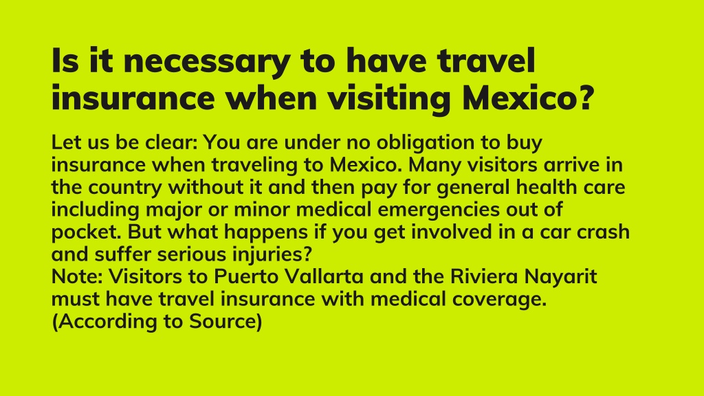 medical travel insurance to mexico