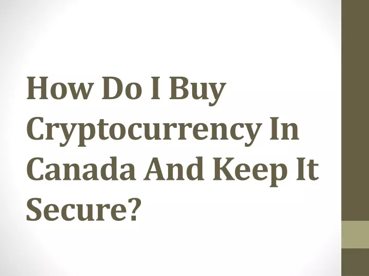 how do i buy cryptocurrency in canada