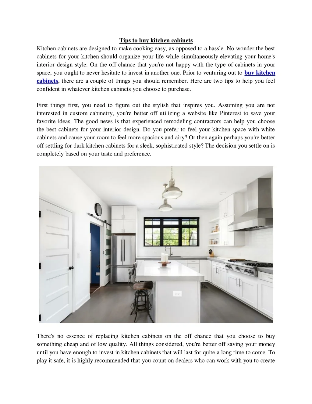 PPT Tips to buy kitchen PowerPoint Presentation, free
