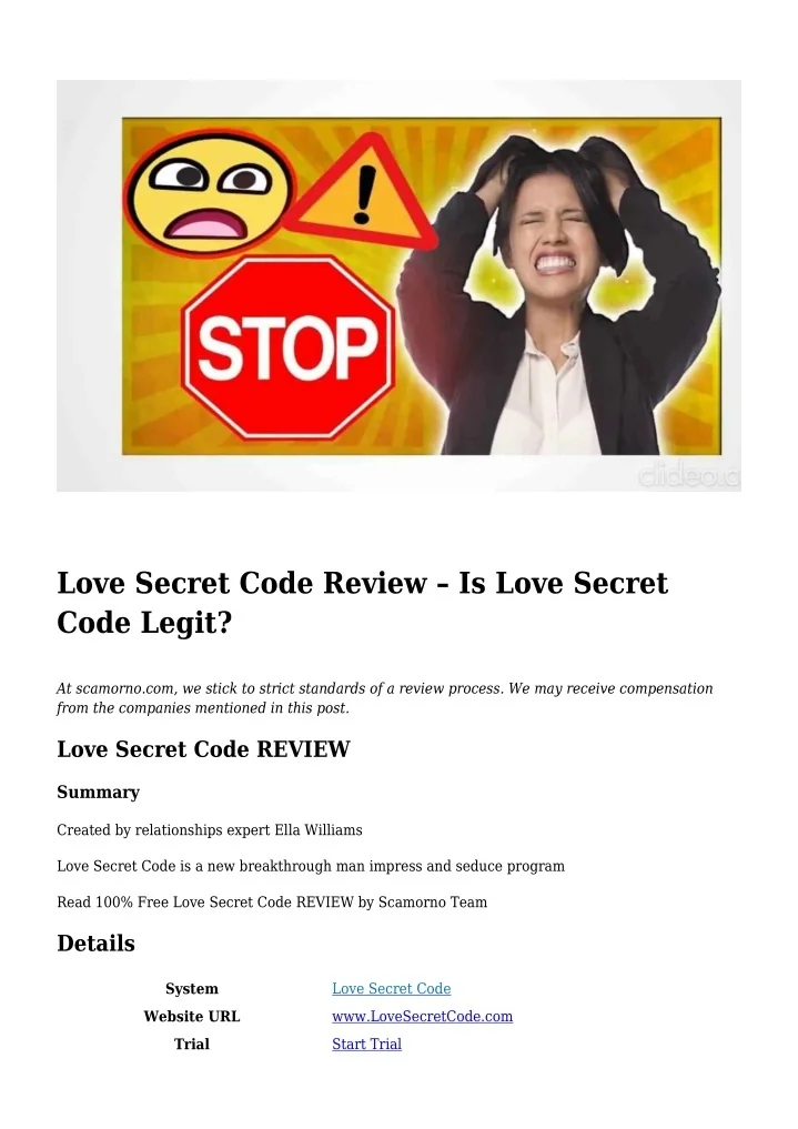 PPT lovesecretcode_review PowerPoint Presentation, free download