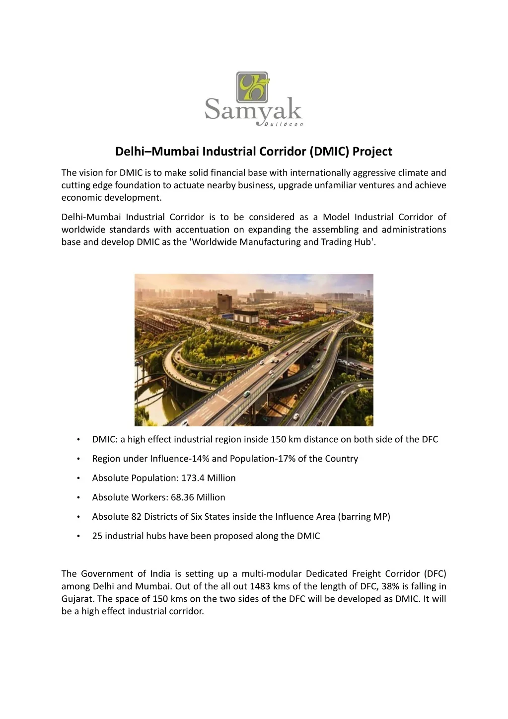PPT - Delhi–Mumbai Industrial Corridor (DMIC) Project PowerPoint ...