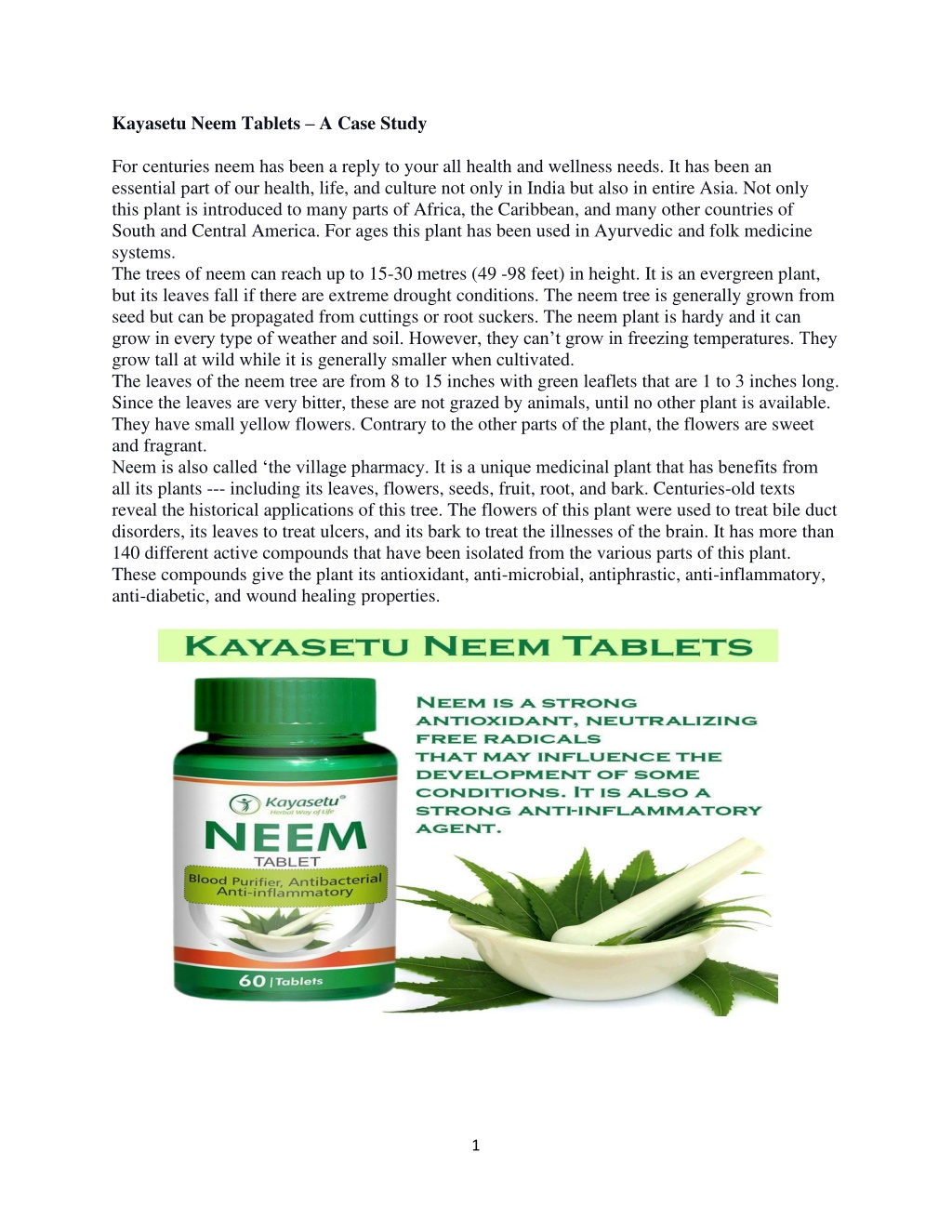 case study on neem