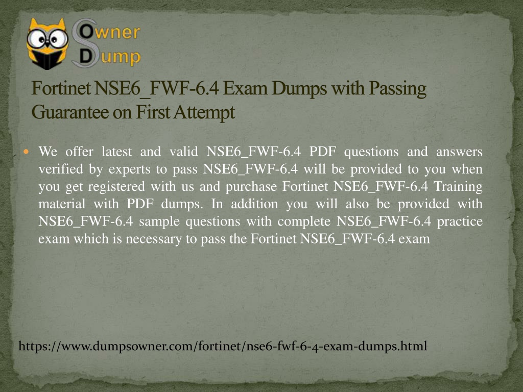NSE6_FWF-6.4 Test Dumps Pdf