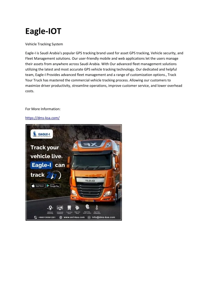 PPT - Eagle iot vehicle tracking system PowerPoint Presentation, free ...